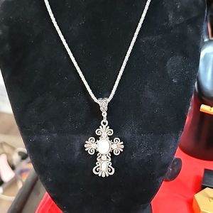 Silver Chain Cross Necklace